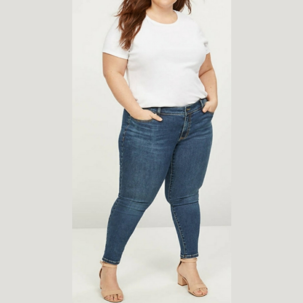 Lane Bryant Plus Size 28 Low-Rise Skinny Jean